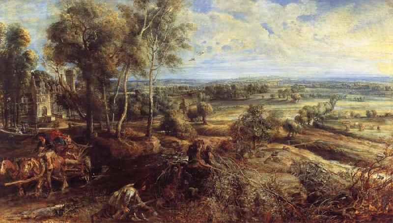 Peter Paul Rubens An Autumn Landscape with a View of Het Steen in the Earyl Morning Germany oil painting art